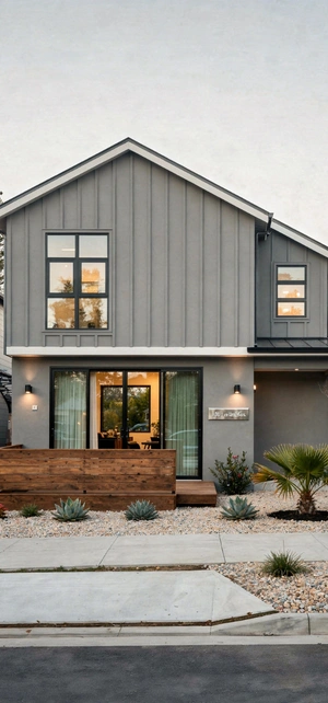 ADU Made Right Los Angeles attached ADU home design with modern exterior and front yard